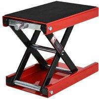 Manual Motorcycle Lift Platform - Heavy-Duty Steel, Adjustable Height, 500kg Capacity - Red