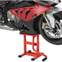Heavy-Duty Steel Motorcycle Lift Stand - Manual Crank, Adjustable Height, 150kg Capacity, Non-Slip Rubber Top