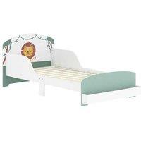 Lion Toddler Cot Bed with Storage & Guardrails - MDF & Plywood - 3-8 Years - Fun Animal Nursery