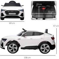 12V Remote Control Ride-On Car for Kids - Audi E-tron, Battery-Operated, Lights & Music, Ages 3-8