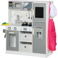 Interactive Toy Kitchen Playset with Lights, Apron & Ice Maker - Imaginative Pretend Play for Ages 3+