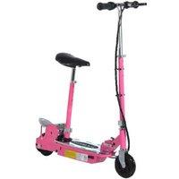 12V Foldable Kids Electric Scooter with Seat & Brake - Pink - Outdoor Ride-On Toy, Adjustable, Ages 7-12