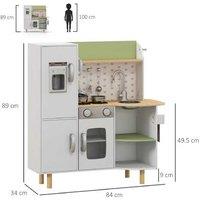 Toy Kitchen Role Play Set with Ice Maker, Sink & Utensils - Imaginative Play Kitchen for Kids Ages 3-6, Educational & Creative