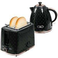 1.7L Rapid Boil Kettle & 2-Slice Toaster Set - Sleek Electric Breakfast Appliances