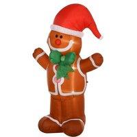 1.8m LED Inflatable Gingerbread Man - Outdoor Pre-Lit Christmas Decoration