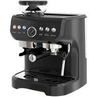 15-Bar Espresso Coffee Machine with Integrated Grinder & Steamer - 2L Capacity, Sleek Black