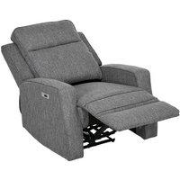 150 Electric Reclining Chair with USB Port & Linen Upholstery - Ergonomic Recliner with Footrest, Space-Saving Design