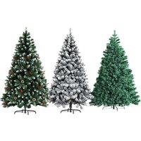 Realistic Artificial Christmas Tree - 6ft or 7ft, Pine Cone & Flocked Options