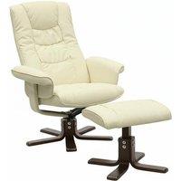 Upholstered Swivel Recliner Chair with Ottoman for Relaxed Comfort