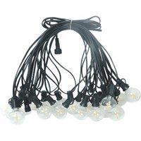 120ft Outdoor String Lights with 60 G40 Warm LED Bulbs + 2 Spares
