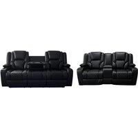 Bentley Cinema Leather 3+2 Seater Electric Reclining Sofa Set