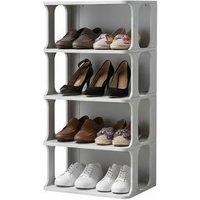 6-Tier Plastic Shoe Rack with Multipurpose Storage