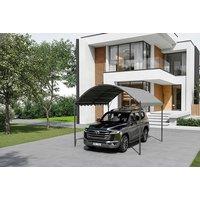 Outdoor Metal Arched Pergola with Durable Shade Canopy, 3x3m