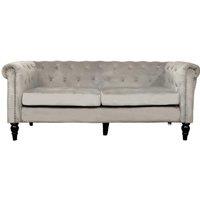 2 Seater Button-Tufted Sofa with Nailhead Trim and Deep Seating Comfort