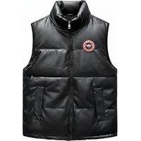 Canada Goose Leather Look Men's Waterproof Motorcycle Style Gilet