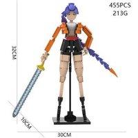 K-Pop Demon Hunters Building Blocks Model Set - Creative Anime Toy for Ages 12+, Collectible Display, Durable Plastic