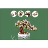 Educational Mini Building Blocks STEM Set - Ages 6+, Festive Christmas & Potted Tree, Creative Play