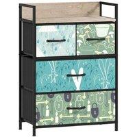 4-Drawer Fabric Chest of Drawers - Space-Saving Bedroom Storage Unit
