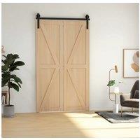 4FT Black Carbon Steel Sliding Barn Door Track Kit - Space-Saving, Modern Hardware