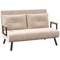 Velvet 4-in-1 Reclining Double Sofa Bed with Pillows - Modern Space-Saving Sofa