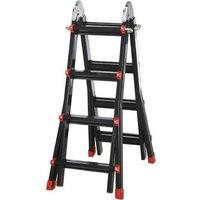 4M Aluminium Telescopic Ladder with Non-Slip Feet - Heavy-Duty, Adjustable, EN131 Certified