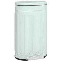 30L Metal Kitchen Pedal Bin with Soft-Close Lid, Fingerprint-Resistant - Light Green Waste Bin