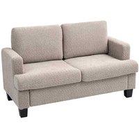Modern Chenille 2 Seater Sofa - Removable Cushions, Compact 138cm