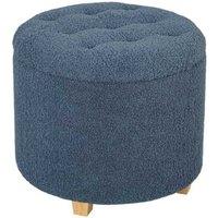 31.8L Teddy Fleece Storage Ottoman Stool - Plush Bedroom & Living Room Seating