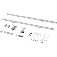 Stainless Steel Sliding Door Track Kit 35-45mm - Space-Saving Home Maintenance Solution