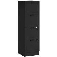 Metal 4-Drawer Lockable Filing Cabinet with A4 Hanging Bars - Secure Office Storage