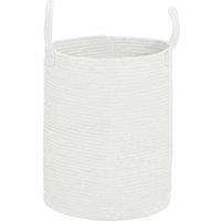 36L Cotton Rope Laundry Basket with Handles - Freestanding Laundry Hamper