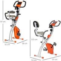 2-in-1 Foldable Magnetic Exercise Bike - Upright & Recumbent, Steel Frame, Adjustable Resistance, Space-Saving Design