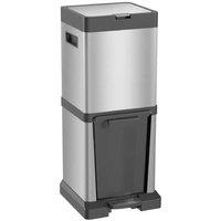 20+14L Dual Pedal Kitchen Bin - Sleek Stainless Steel, Soft Close, Fingerprint-Proof