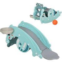 3-in-1 Baby Rocking Horse, Slide & Basketball Hoop - Ages 3-5, Indoor/Outdoor Playset, Educational Toy