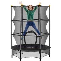 Kids Outdoor Sports Trampoline - 4.6ft, Spring-Free, Safety Enclosure, Ages 3-10