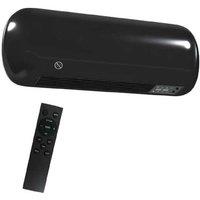 2000W Ceramic Wall Heater with Remote, Oscillation & Programmable Timer - Black