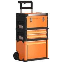 3-in-1 Stackable Metal Rolling Tool Box - Modular, Heavy-Duty Storage Solution