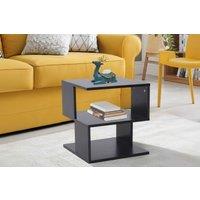 Contemporary 2-Tier Particle Board Bedside Table, 40x40x43cm - Space-Saving Bedroom Storage