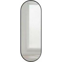 Modern Oval Metal Full Length Wall Mirror With Black Frame