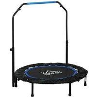 40 Foldable Mini Fitness Trampoline - Adjustable Handle, Steel Frame, Outdoor & Indoor Rebounder for Family Fun