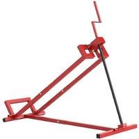 400kg Heavy-Duty Foldable Mower Jack Lift - Steel Frame - Adjustable Tilt - Red