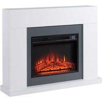 2000W Programmable Electric Fireplace Suite with Remote Control & LED Flame Effect