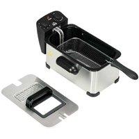 3L Stainless Steel Deep Fryer - 2000W, Timer, Viewing Window - Family-Sized Kitchen Appliance