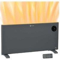 2000W Wall & Floor Mounted Space Heater with Timer, Remote & Safety Shut-Off - Grey