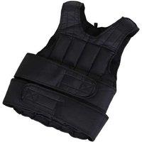 20kg Adjustable Metal Sand Weight Vest - Heavy-Duty Weighted Training Gear, Black