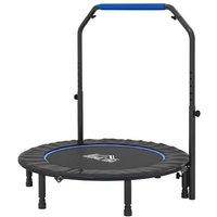 45 Foldable Mini Fitness Trampoline with Adjustable Foam Handle - Outdoor Sports Rebounder for Family Fun & Exercise
