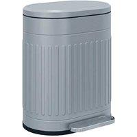 20L Metal Kitchen Pedal Bin with Soft-Close Lid - Fingerprint-Resistant, Grey Waste Solution