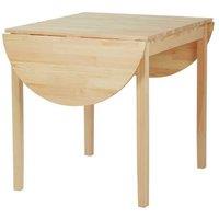 Solid Pine Drop-Leaf Dining Table - 4-6 Seater, Space-Saving, Natural Wood Finish