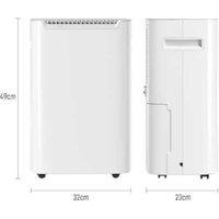 20L/Day Smart Dehumidifier with 2.5L Tank, 24H Timer & LED Display - Child Lock & Mobility Wheels