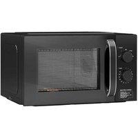 23L 800W Manual Microwave Oven - Compact, 5 Power Levels, Sleek Black